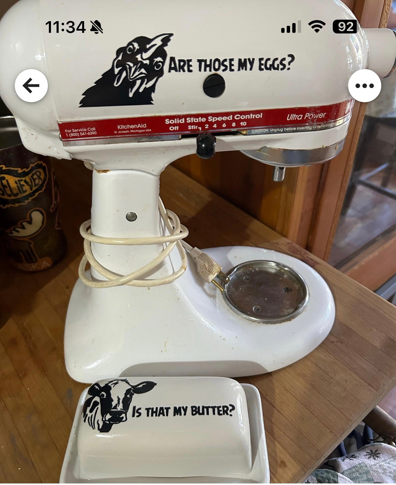 Kitchen aid decal chicken are those my eggs and cow is that my butter